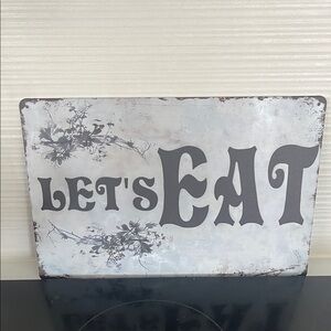 Vintage Style 'Let's Eat' Metal Sign